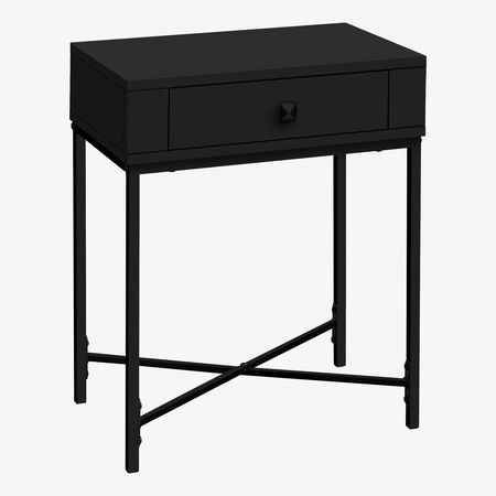 MONARCH SPECIALTIES Accent Table - 22"H / Black / Black Metal I 3542